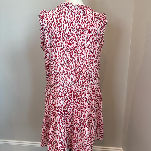 Red and white leopard print dress - Picture 4 of 4